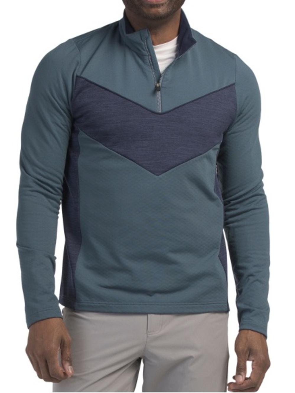 NEW- KJUS “Damon” Midlayer Half Zip Wool Blend Performance Pullover- Men’s XL